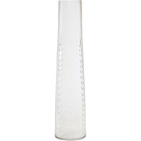 Etched Soda Lime Glass Vase 11.5"H