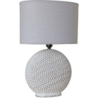 Notched Ceramic Table Lamp 18"H