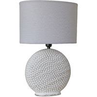 Notched Ceramic Table Lamp 26"H