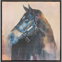 Framed Horse Canvas Art 24"SQ