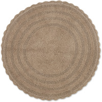 DII Stone Round Crochet Bath Mat
