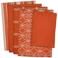 DII Assorted Spice Dishtowel & Dishcloth (Set of 5)
