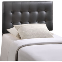 Emily Twin Upholstered Vinyl Headboard - Black