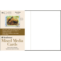 CARD MIXED MEDIA WH 50PK 5X7