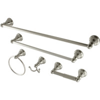 Kingston Brass BAHK5112478SN 5-Piece Bathroom Accessory Set, Brushed Nickel