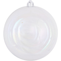 Vickerman 6" Clear Iridescent Ball Drilled 4/Bag - N591500D