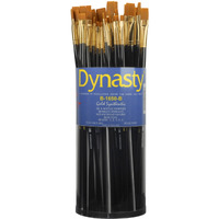 Dynasty B-1650 Art Education Bright Paint Brushes, Classroom Cylinder, Set of 60