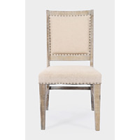 Fairview Transitional Solid Wood Upholstered Side Chair (Set of 2)