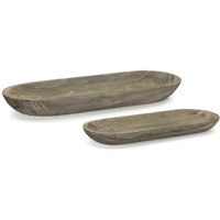 Tray (Set of 2) 18"L x 7.75"W, 23.75"L x 9.75"W Wood