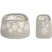 Wall Pocket (Set of 2) 5"L x 7.5"H, 7.75"L x 9"H Stoneware