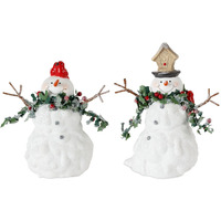 Snowman (Set of 4) 5.5"H, 6.5"H Terra Cotta