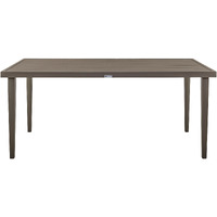 Grenada Outdoor Aluminum Gray Rectangle Dining Table