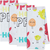 DII Hippity Hoppity Dishtowel Set, 18x28", 4 Piece