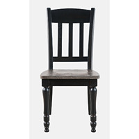 Madison County Rustic Reclaimed Pine Farmhouse Slatback Dining Chair (Set of 2)