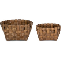 Basket (Set of 8) 8.5"L x 4.5"H, 11"L x 5.5"H Wood