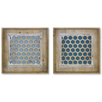 Wall Plaque (Set of 2) 15.25"SQ MDF/Wood