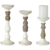 Candle Holder (Set of 3) 8.5"H, 10.5"H, 12.5"H Resin