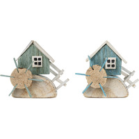 Water Wheel (Set of 2) 8.5"L x 7"H Wood