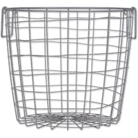 DII Metal Basket, Cool Gray Round Medium 14x14x12