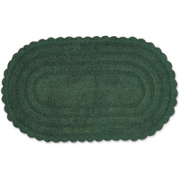 DII Dark Green Large Oval Crochet Bath Mat