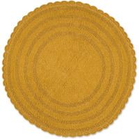 DII Honey Gold Round Crochet Bath Mat