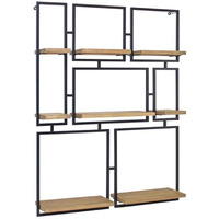 Wall Shelf 30.5"L x 32.25"H Iron/Wood