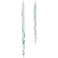 Melted Glass Icicle Drop Ornament (Set of 6)