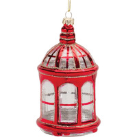 Glittered Glass Lantern Ornament (Set of 6)