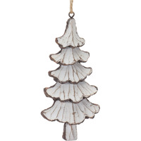 Carved Pine Tree Ornament (Set of 12)