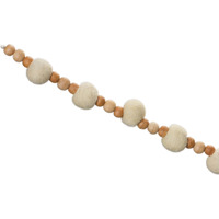 Wood Beaded String Garland (Set of 2)