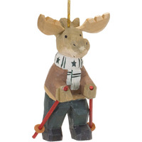 Moose on Skis Ornament (Set of 6)