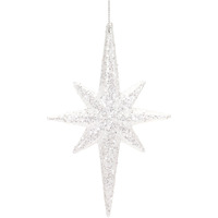 Clear Acrylic Star Drop Ornament (Set of 24)