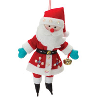 Plush Santa Ornament  (Set of 12)