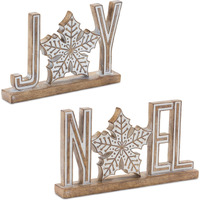Joy and Noel Tabletop Sign (Set of 4)