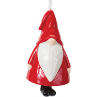 Ceramic Gnome Bell Ornament (Set of 12)