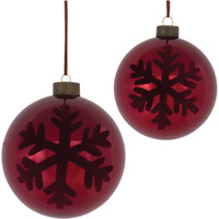 Snowflake Ball Ornament (Set of 6)