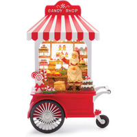 LED Snow Globe Santa's Candy Stand 10.75"H