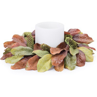 Fall Magnolia Leaf Candle Ring 17"D
