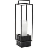 Wood Candle Holder with Metal Frame 20"H