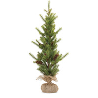 Pine Tree with Burlap Base 3'H