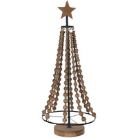Beaded Wood Holiday Tree 25"H