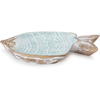 Geometric Etched Fish Bowl 11.5"L