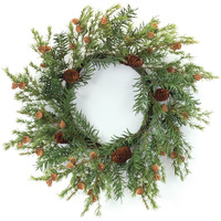Pine Cone Wreath 24"D