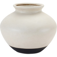 Two Tone Ceramic Vase 9"D