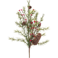 Pine w/Berry & Cone Spray (Set of 6)