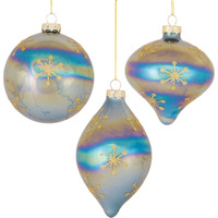 Irredescent Glass Snowflake Ornament (Set of 6)