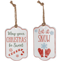 Holiday Sentiment Tag Ornament (Set of 12)