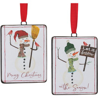Snowman Sentiment Ornament (Set of 12)