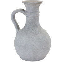 Grey Pitcher Vase 9"H