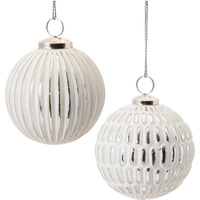 Frosted Glass Ball Ornament (Set of 6)